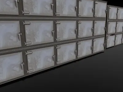 Mortuary Storage Racks 3D Model Low-poly 3D model