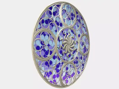 Stained glass window 3D model purchase