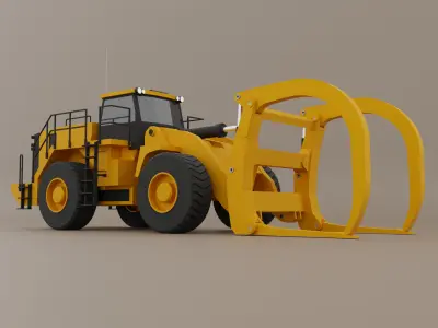 Millyard Arrangement Loader - Heavy Vehicle Low-poly 3D model