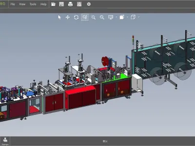 fully automatic -face mask machine 2 3D model