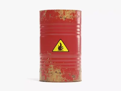 -Flammable Barrel- 3D model