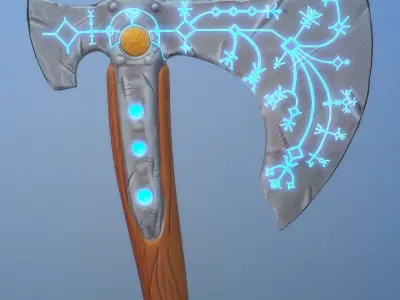 Stylized Leviathan Axe - God Of War 3D model