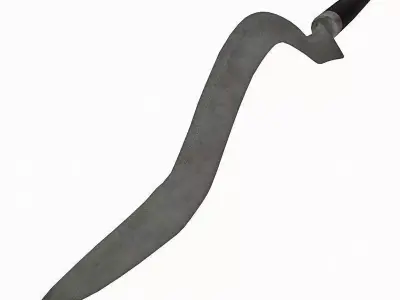 Afghan fighting knife 3D model