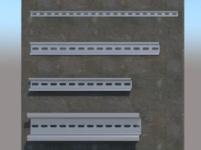 Parametrical DIN rails TH-series for Revit 3D model