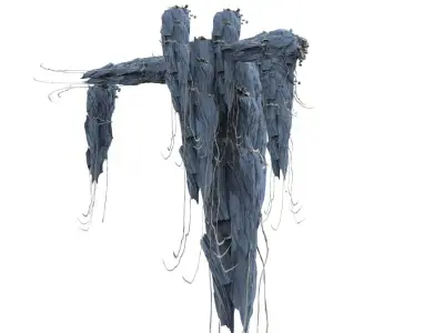 floating Asian mountain 4  3D model