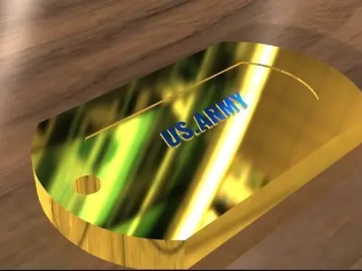 US ARMY dog tag 3D print model