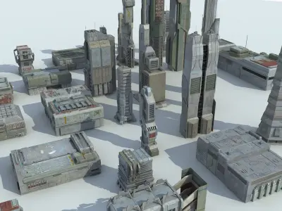  Sci-Fi City 31 HD Buildings 