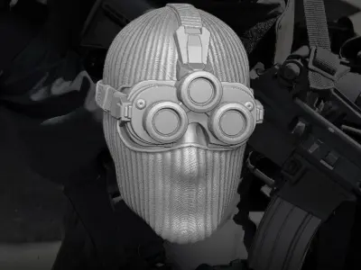 Night Commando Head 3D printable File 3D print model