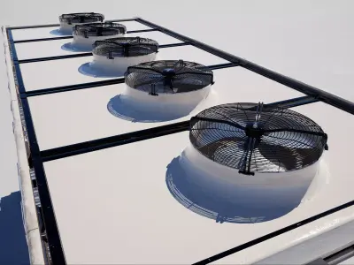 HVAC Rooftop Air Ventilation System  3D model