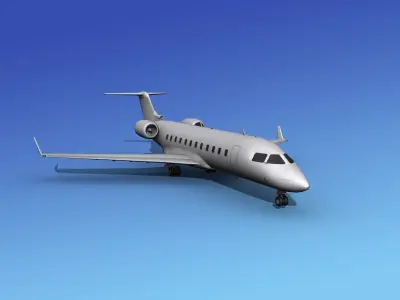 Canadair CRJ200 Unmarked 2 3D model