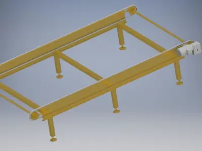 Conveyor Detail Model gantry crane 3D model
