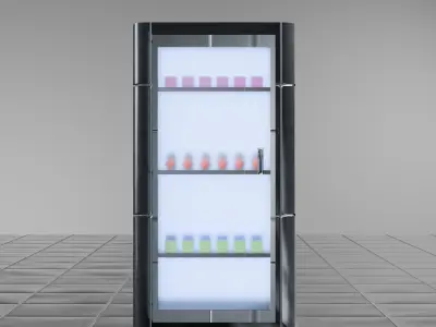 Modern Industrial Refrigerator Low-poly 3D model