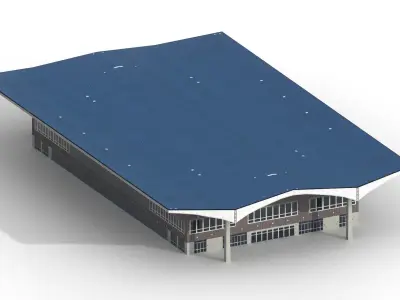 Warszawa Centralna Low-poly 3D model