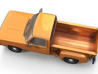 Dodge D100 utiline 1976 Low-poly 3D model