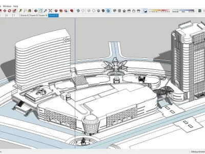 Sketchup Commercial Office Complex 246 3D model
