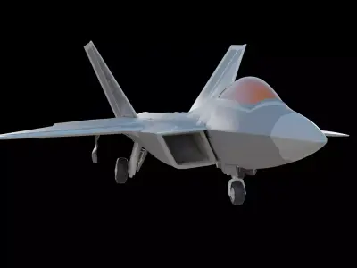 F-22 Raptor High-Detail 3D Model  Animated  20K PBR 3D model