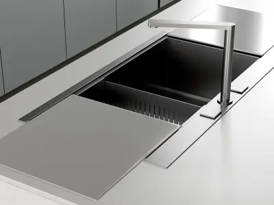 Kitchen Empty Inside 3D model