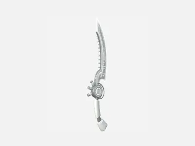 SciFi Dagger A06 Full White - Sci Fi Weapon Design Low-poly 3D model