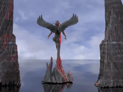 Angel mountain Sculpture 3  3D model