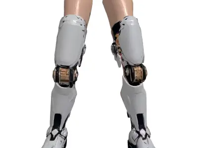 Futuristic Cybernetic Leg 3D Model 3D model purchase