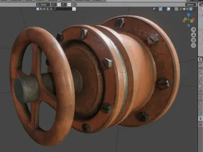 industrial pipes - used look - PBR - low poly  Low-poly 3D model