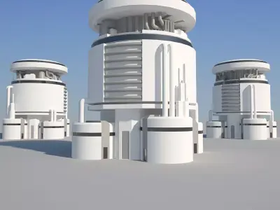 Industrial Building 10 Low-poly 3D model