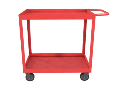Red Cart Realistic Low-poly 3D model