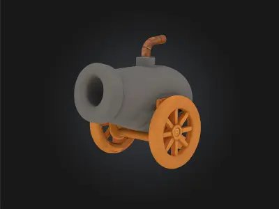 Cannon Surprise  The Explosive Toy Artillery Character 3D model