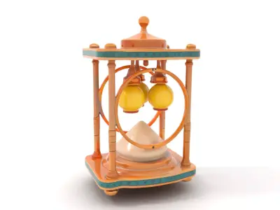 Golden Sand Timer model pack Low-poly 3D model