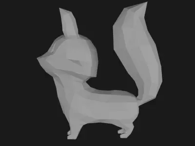 Low-poly Little Foxy 3D model