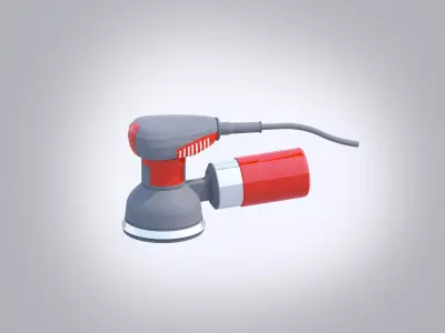 Orbital Sander Low-poly 3D model