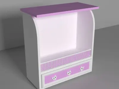 furniture cupboard Low-poly 3D model
