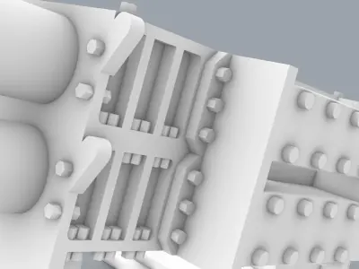 Naval Defense Systems Set - 4 Weapon Models Low-poly 3D model