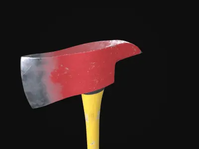 Firefighter Axe Low-poly 3D model purchase