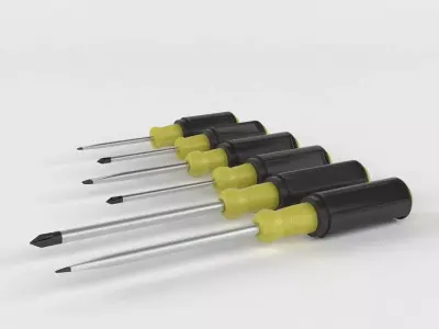6 Piece Screwdriver Set 3D model
