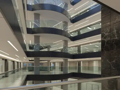 Exterior and interior scene 3D model 3D model
