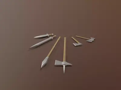 Low-Poly Weapons Pack 3D model