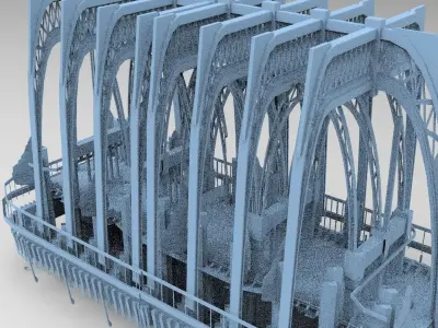 Sci Fi Metal Walkways 1 3D model