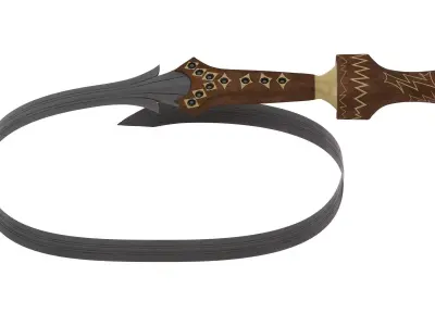 Urumi Sword Low-poly 3D model