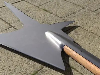 German Halberd Low-poly 3D model