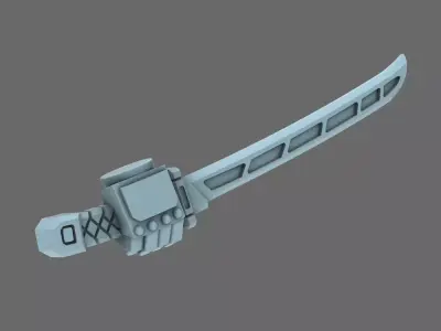 Cyber Samurai Techno Katana Type A RIGHT 3D print model