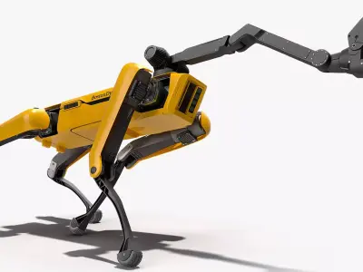 SpotMini Boston Dynamics with Manipulator Rigged 3D model