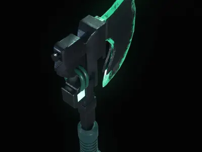 Sci-fi axe low poly Low-poly 3D model