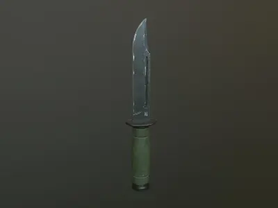 Game Ready Tactical Combat Knife Low-poly 3D model