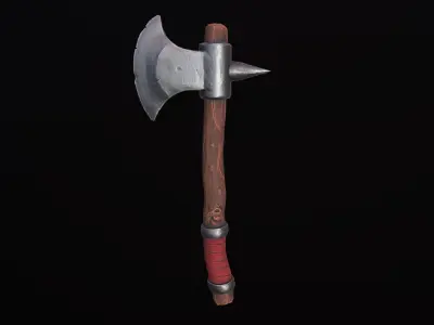 Game-ready Stylized Axe Low-poly 3D model
