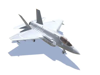 F-35 Lightning Jet Fighter Aircraft Low-poly 3D model