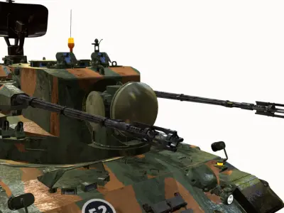 flakpanzer gepard br Low-poly 3D model