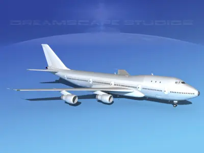 Boeing 747-100 Bare Metal 3D model
