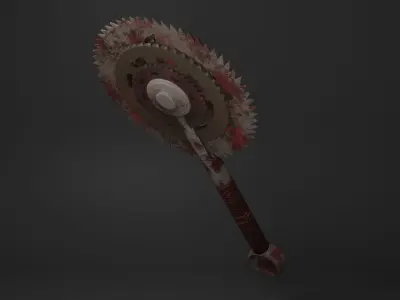 Saw Blade Axe - Game Ready Low-poly 3D model