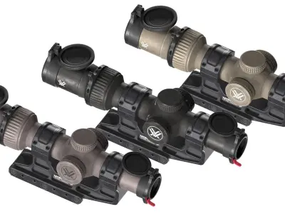 MILITARY VORTEX 1X8 LPVO RIFLE SCOPE Low-poly 3D model